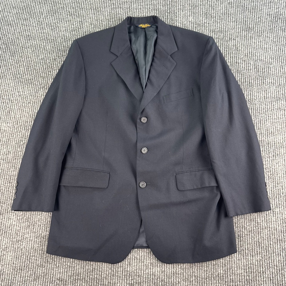 Brooks Brothers Makers Brooksease Blazer 41R Navy Wool USA Ivy Prep Sack Coat